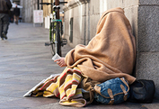 Homeless person on the street