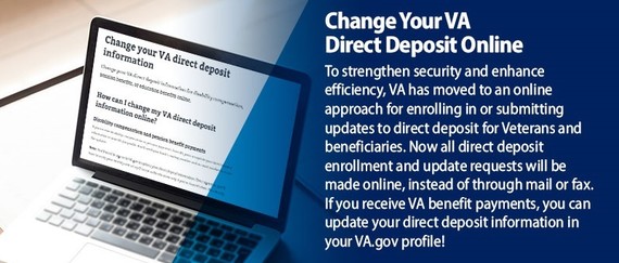 Change Your VA Direct Deposit Information Online