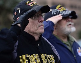 Blue Water Navy Veterans saluting
