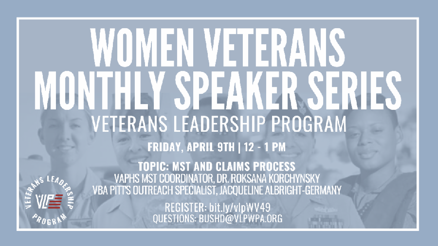 Women Veterans Monthly Speaker Series