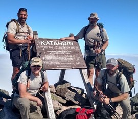 Veterans climbing Mount Katahdin in Maine
