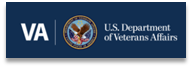 blue rectangular shape with the Department of Veterans Affairs logo