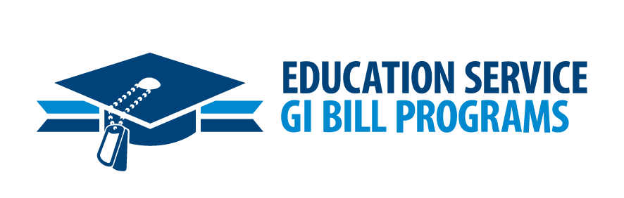 VBA Education Service blue logo with graduation cap and dog tags