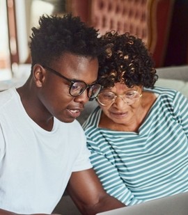 Surviving dependent and his grandmother applying for VA benefits online