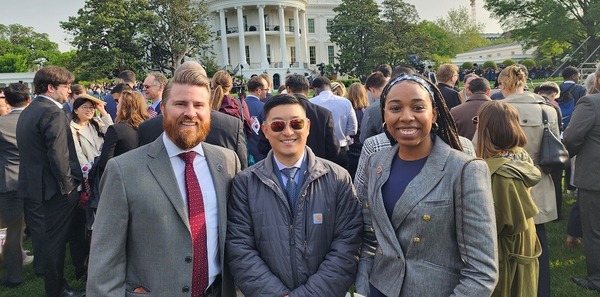 SVA’s National President & CEO Jared Lyon with student Veterans