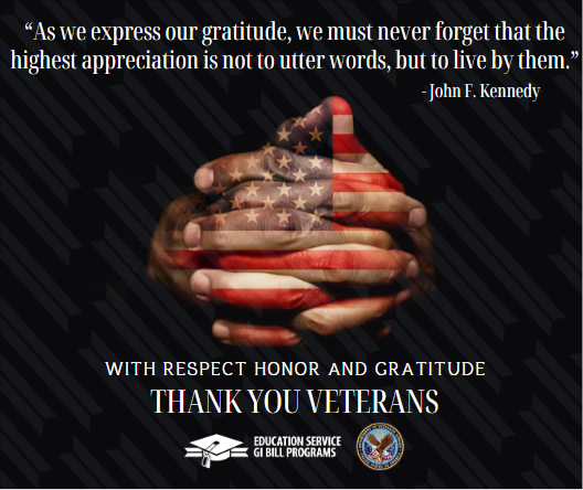 Veterans Day Thank You Graphic