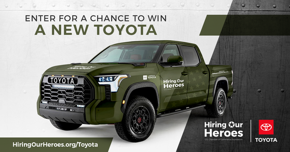 Enter for a chance to win a new Toyota