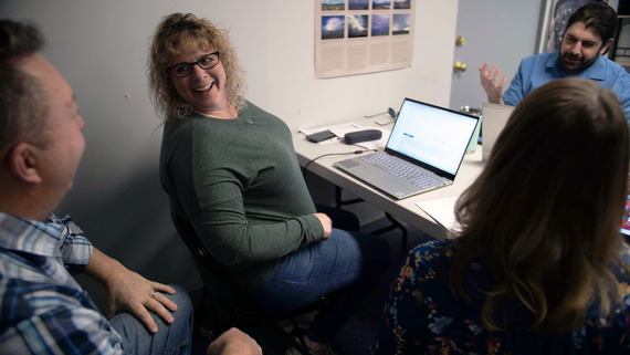 SCOs at GT Aviation testing EM at our soft launch event before it launched.