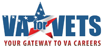 Red, white and blue VA for VETS logo subcaptioned: Your gateway to VA careers