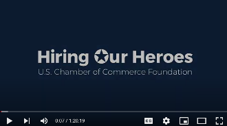 Computer screen with the Hiring Our Heroes logo