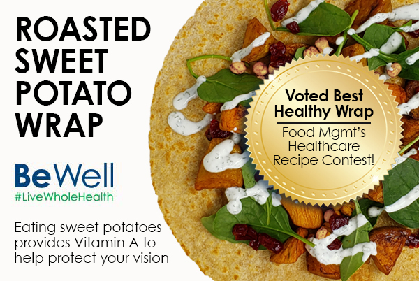 roasted sweet potato wrap