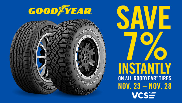 Good Year tires extra 7 percent off