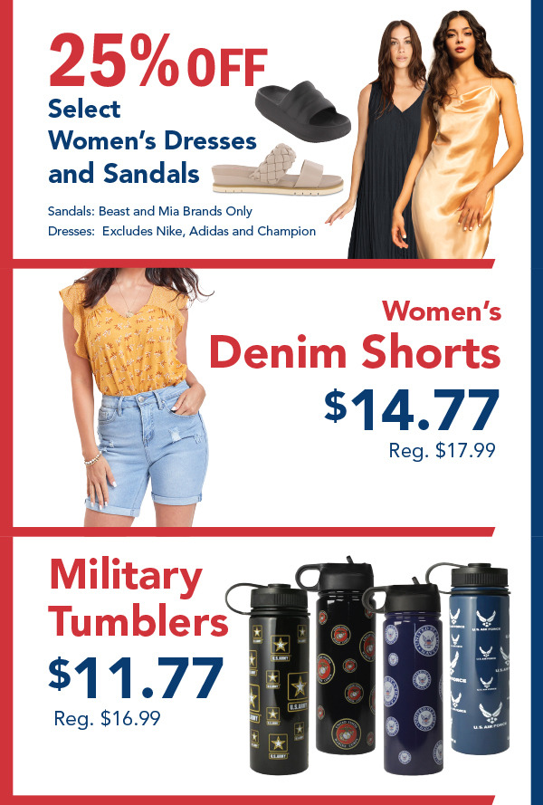 VCS deals for birthday for apparel and military tumblers