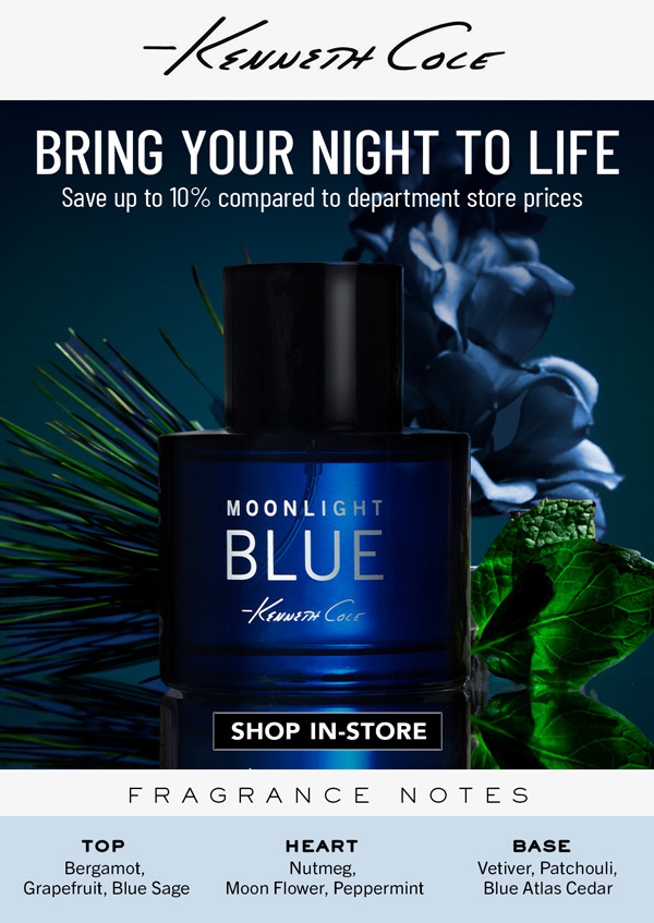 Shop Kenneth Cole Moonlight Blue in-store only 