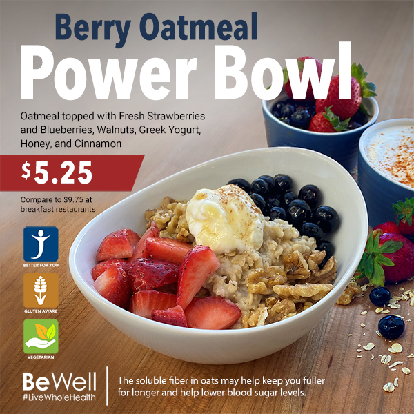 Try our Berry Oatmeal Power Bowl 