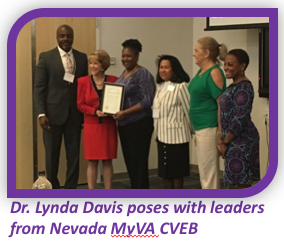 Dr. Lynda Davis poses with leaders from Nevada MyVA CVEB
