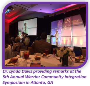 Dr. Lynda Davis providing remarks at the 5th Annual Warrior Community Integration Symposium 