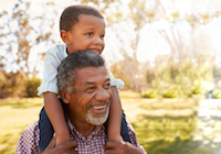 Father and Son Bonding Outside