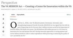 Screenshot of the MISSION Act article webpage at The New England Journal of Medicine website