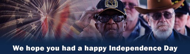 We hope you had a happy Independence Day