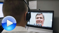 A Veteran and provider interact using VA Video Connect.