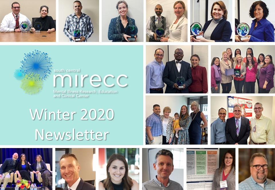 Collage of images from the winter 2020 SC MIRECC newsletter
