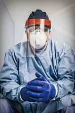 medical provider in protective gear