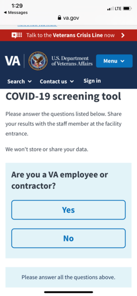 COVID-19 Screening Tool Graphic 1