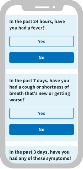Screening tool screen shot