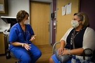 A Veteran talking to their health care provider