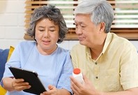 A Veteran and partner viewing their medication list