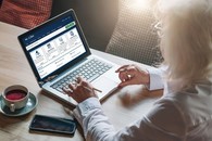 A Veteran using My HealtheVet