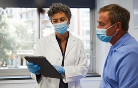 A Veteran talking to his doctor