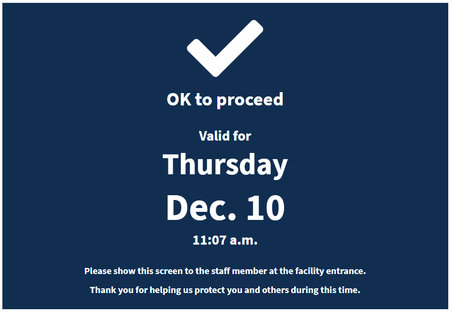 screening is good to go.