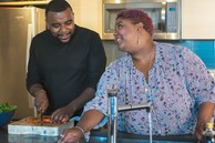 A Veteran and partner cooking healthy food together 