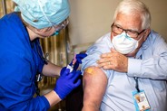 Chief of Staff, Dr. Marc Cooperman, receives the COVID vaccine
