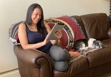 A Veteran learning more about VA's Mindfulness Coach app