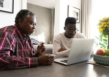 A Veteran reviewing his copay statement