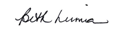 Beth Lumia's signature Beth Lumia's signature