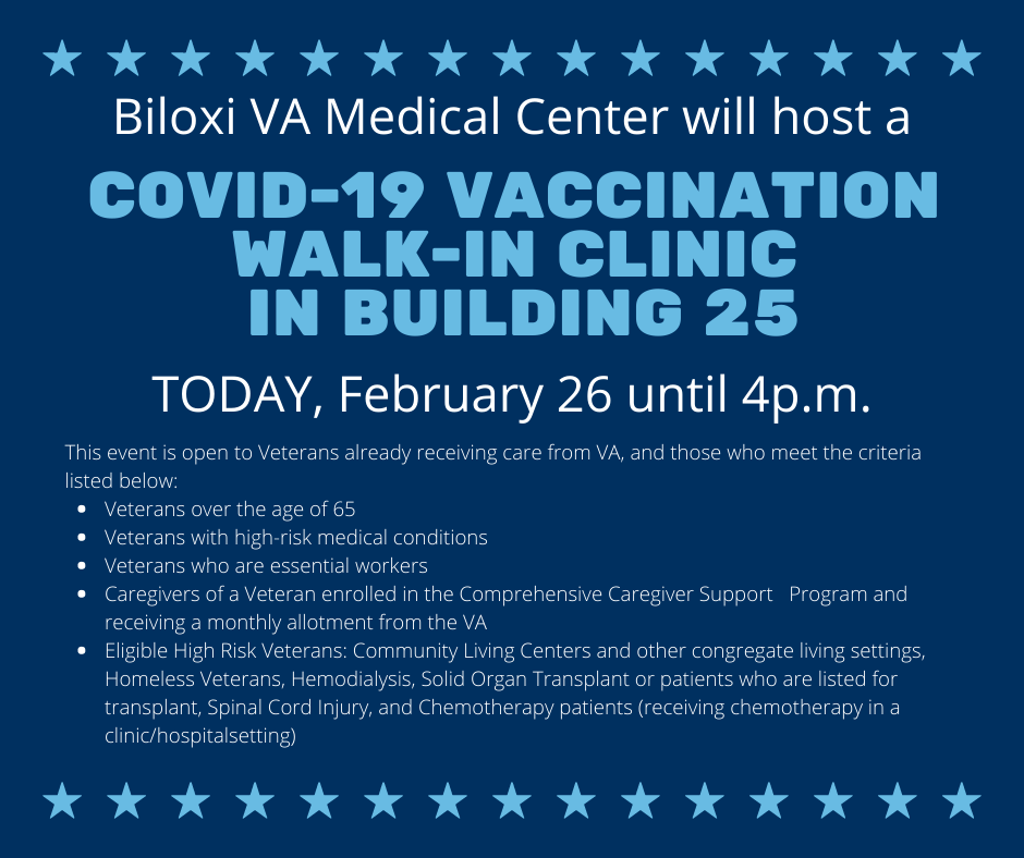 Walk in Clinic Feb. 26