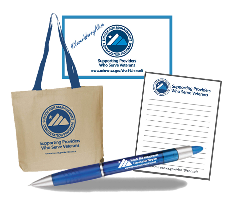 SRM Promotional Materials: tote bag, magnet, notepad and stylus/ink pen