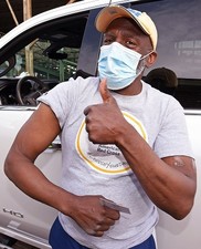 Veteran giving thumbs up