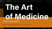 The Art of Medicine title on a black and orange slide