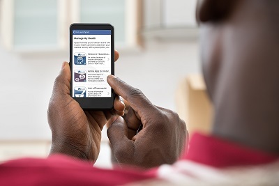 A man using a smartphone