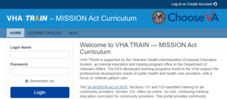 VHA TRAIN MISSION Act webpage