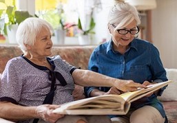 A Veteran talking to her family about her health history 