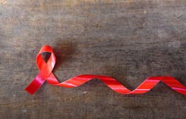 a twisted red ribbon