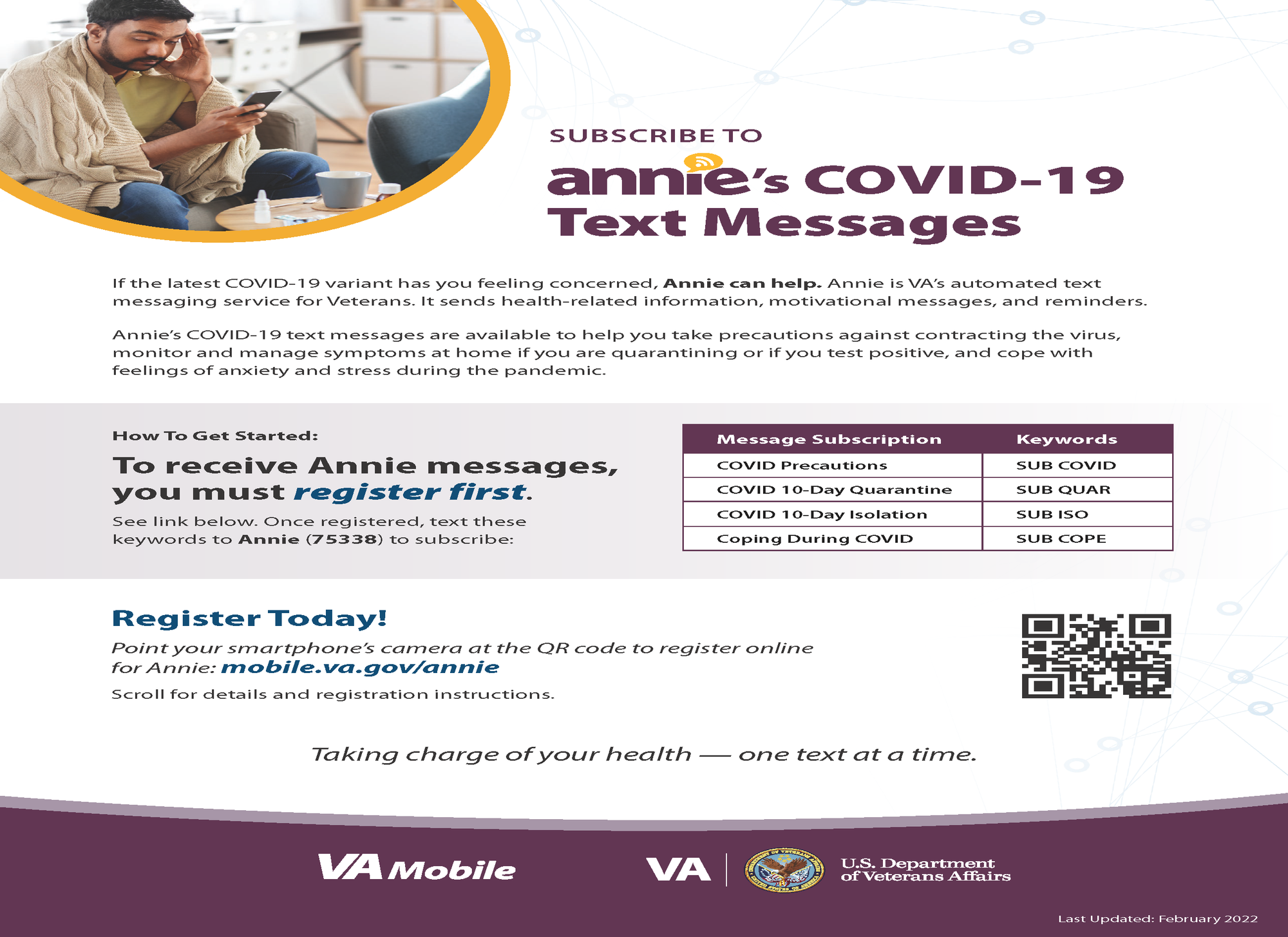 Subscribe to annie's COVID-19 Text Messages