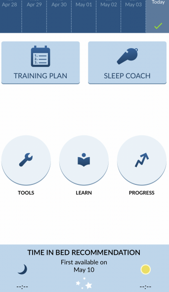 Insomnia Coach App UI