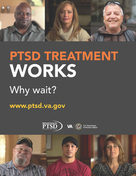 PTSD Treatment Works. Why wait? with photos of veterans